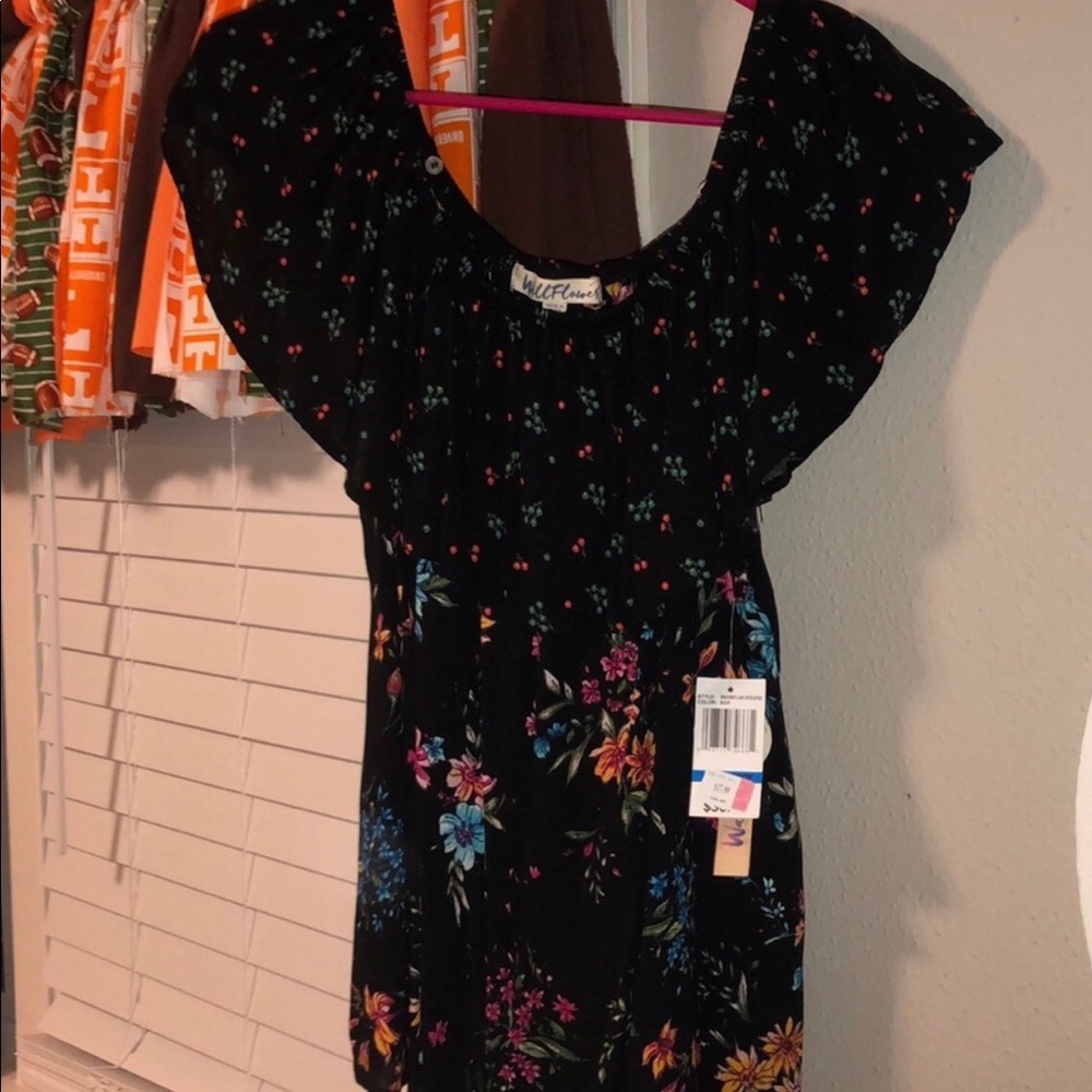 Off the shoulder flower top